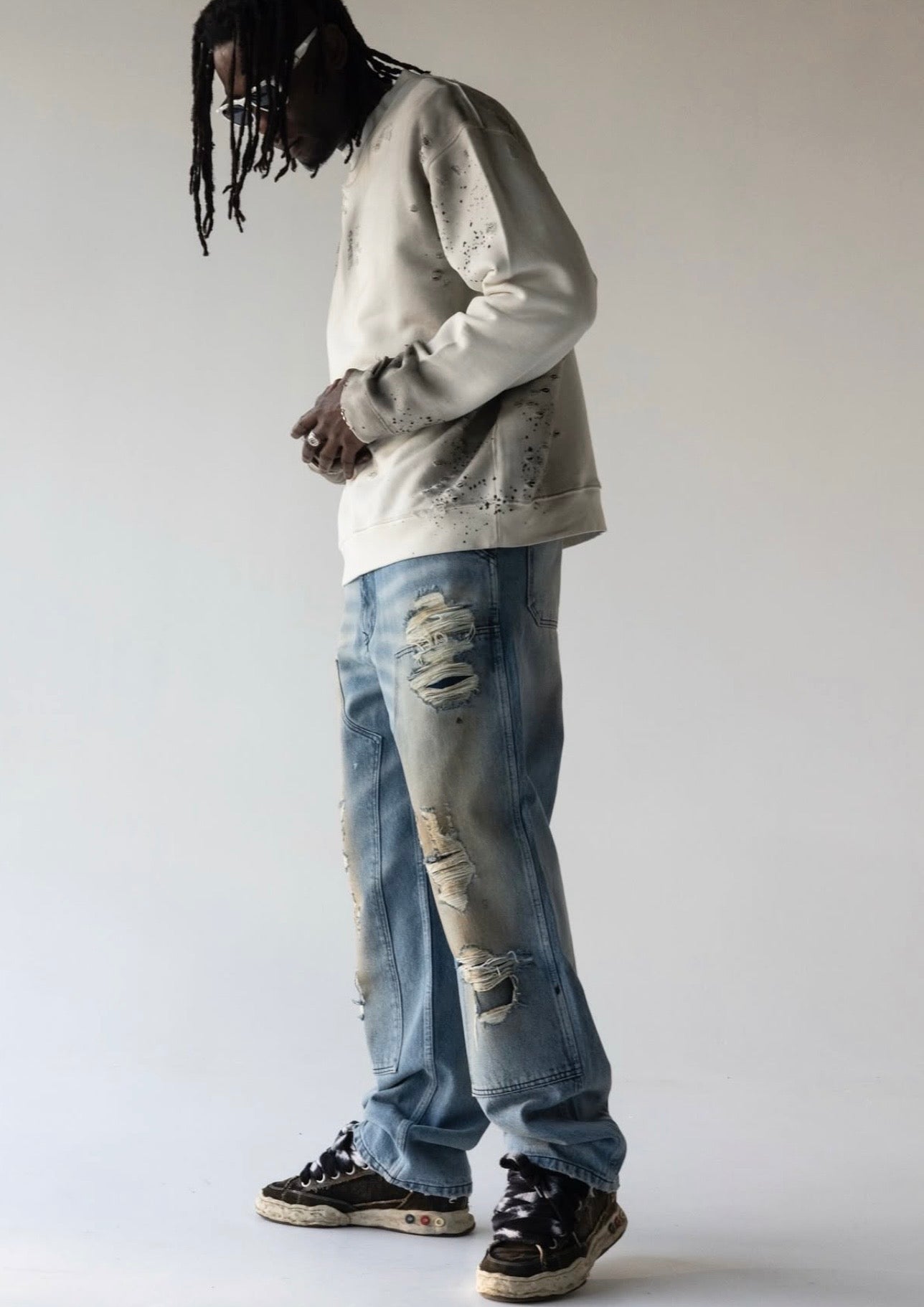 BLACK ISLAND Jeans Baggy Sabbiato