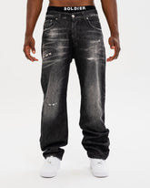 SOLDIER Jeans Baggy Made in Italy Denim Grigio