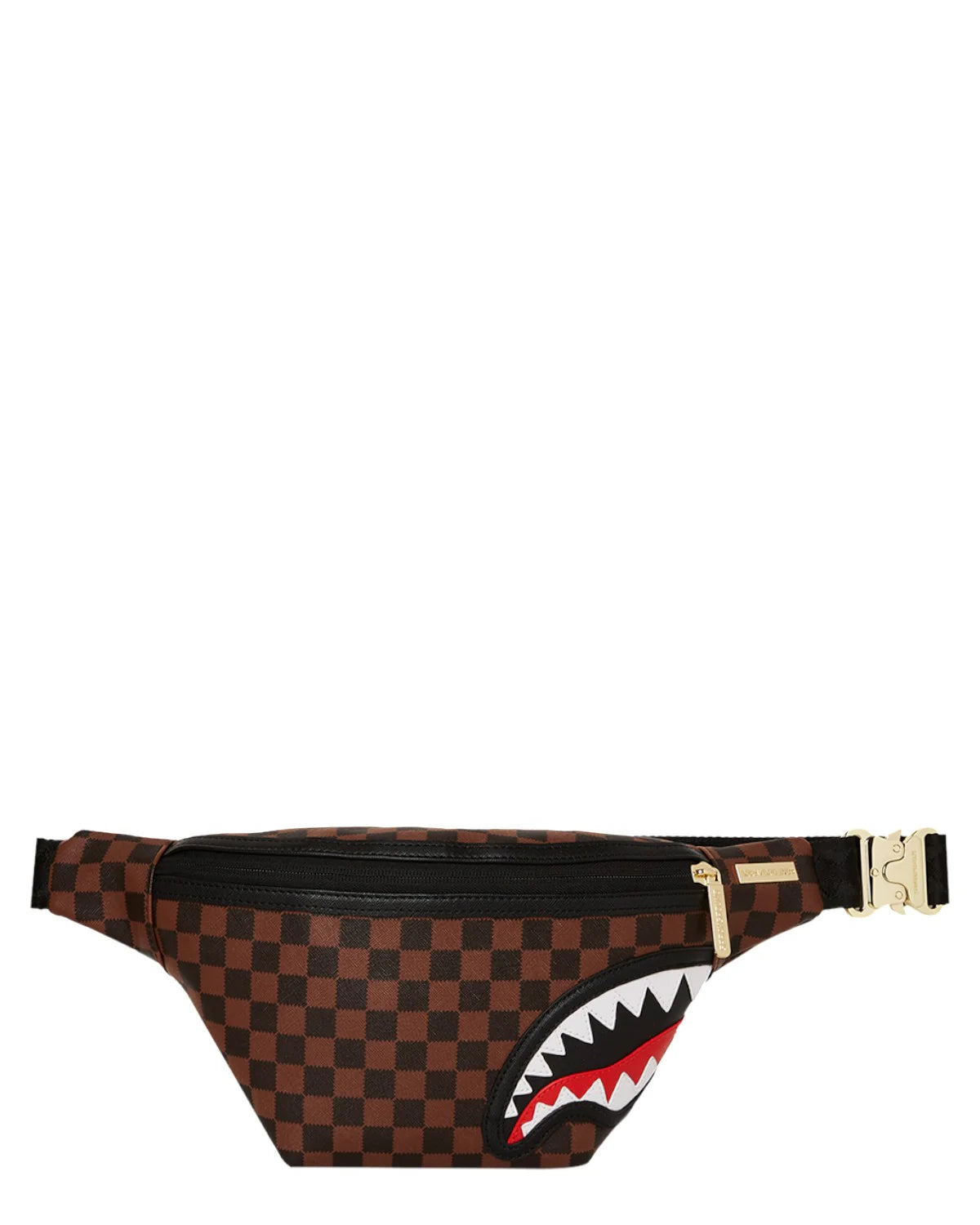 SPRAYGROUND Marsupio In Pelle Sawtooth Sharks In Paris Savvy Crossbody Marrone