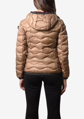 BLAUER Giubbotto Camelia Donna Piumino Invernale Ondulato Beige