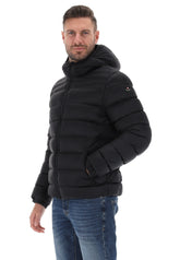 CANADIENS Giubbotto Invernale Piumino Con Cappuccio Nero