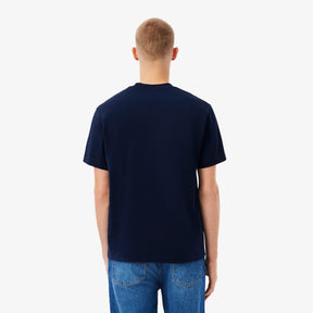 LACOSTE T-Shirt In Cotone Blu