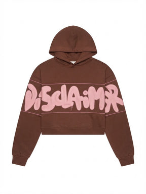 DISCLAIMER Felpa Con Cappuccio Donna Marrone/Rosa