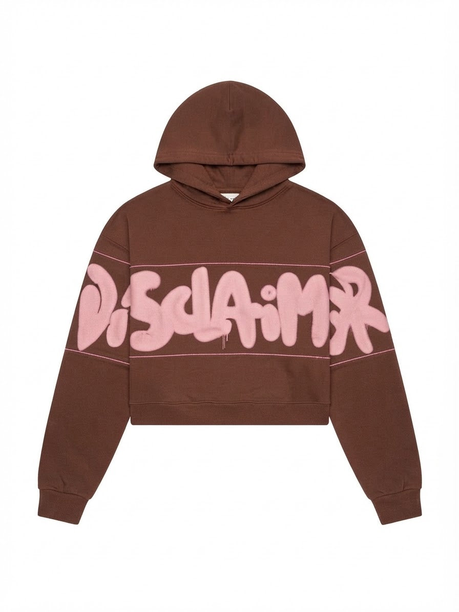 DISCLAIMER Felpa Con Cappuccio Donna Marrone/Rosa