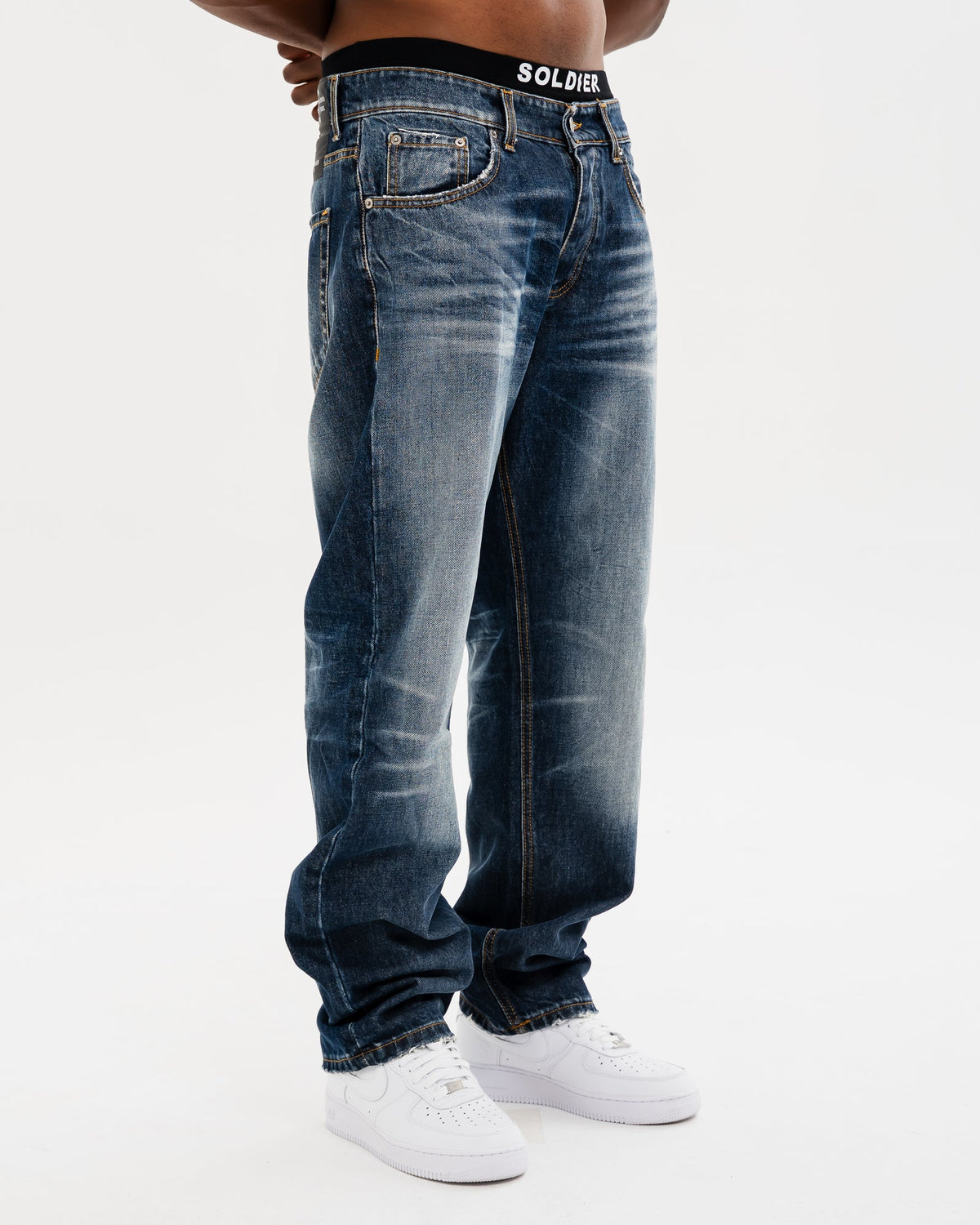 SOLDIER Jeans Baggy Made in Italy Blu