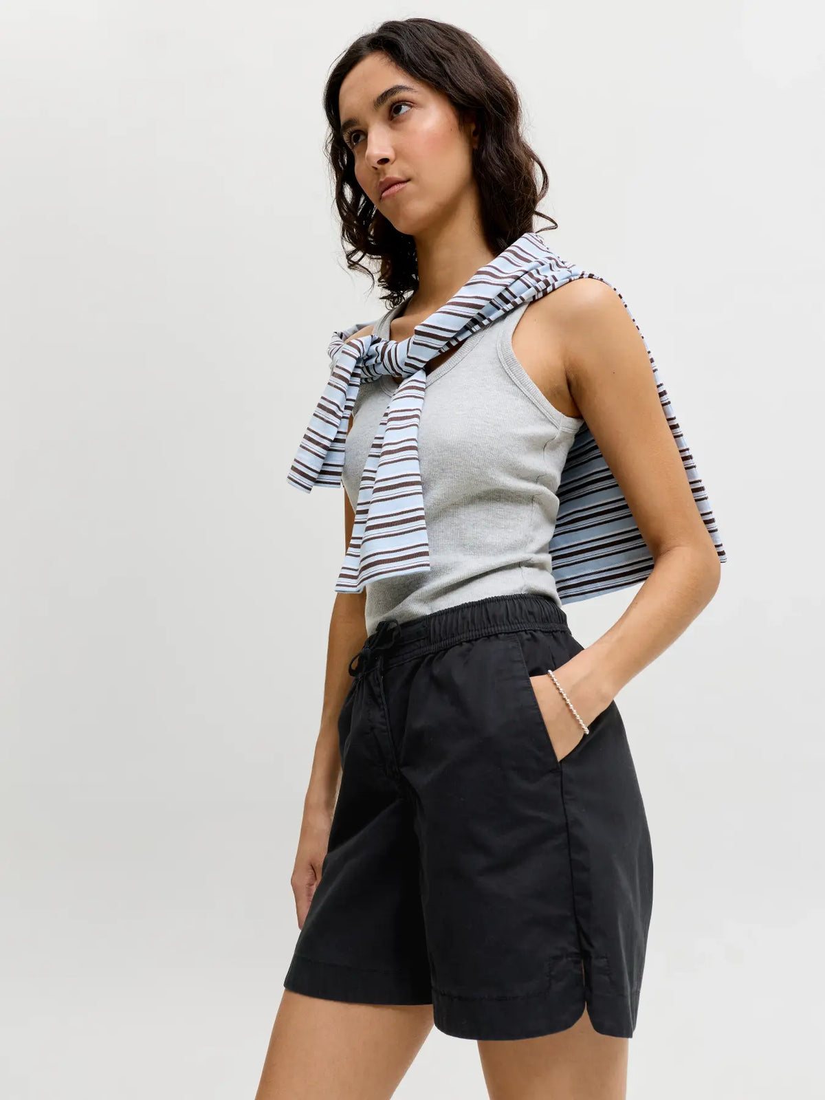 JJXX JXSKY  PANTALONCINO IN COTONE NERO DONNA SS26