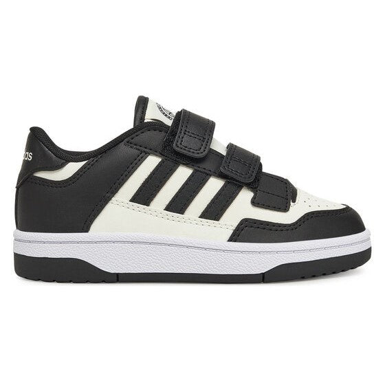 ADIDAS Sneaker Bambino Rapid Court In Pelle Bianca/Nera