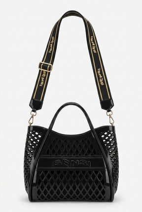 SENSI FLAMINGO BAG Borsa con Tracolla Rimovibile Nera