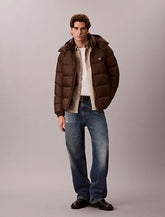 CALVIN KLEIN Piumino Con Cappuccio Rimovibile Marrone