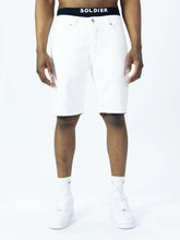 SOLDIER Bermuda Jeans Bianco