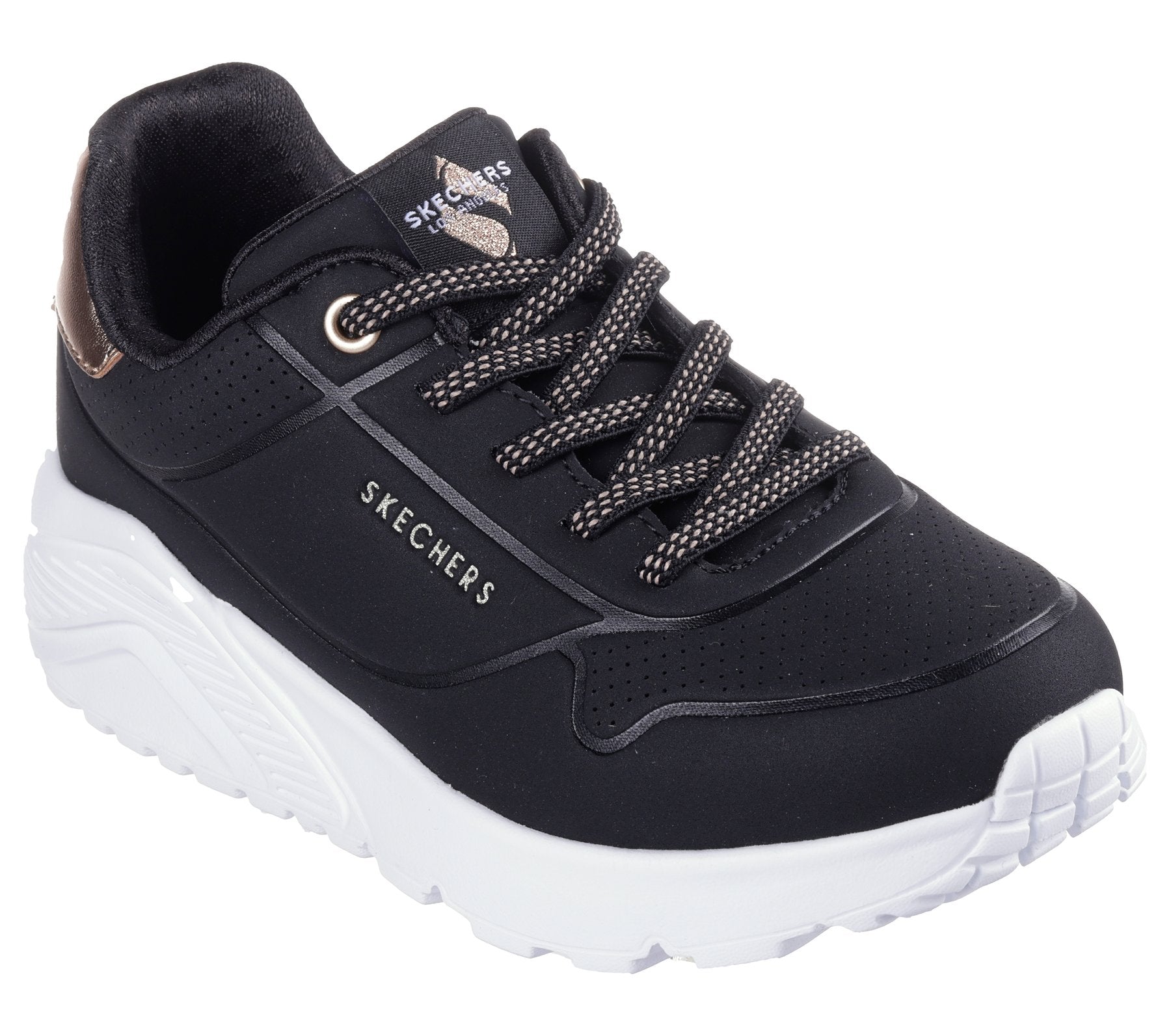 310384L/BKRG Skechers Los Angeles Metallic Mode Bambino/Bambina Nera 26/27