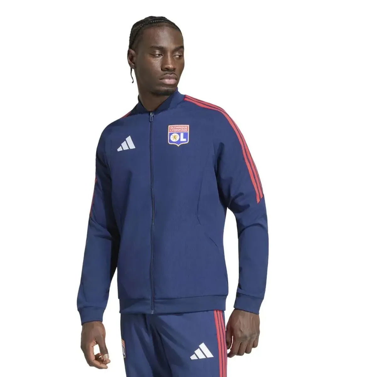 ADIDAS Tuta Completa Lione Uomo Blu/Rosso