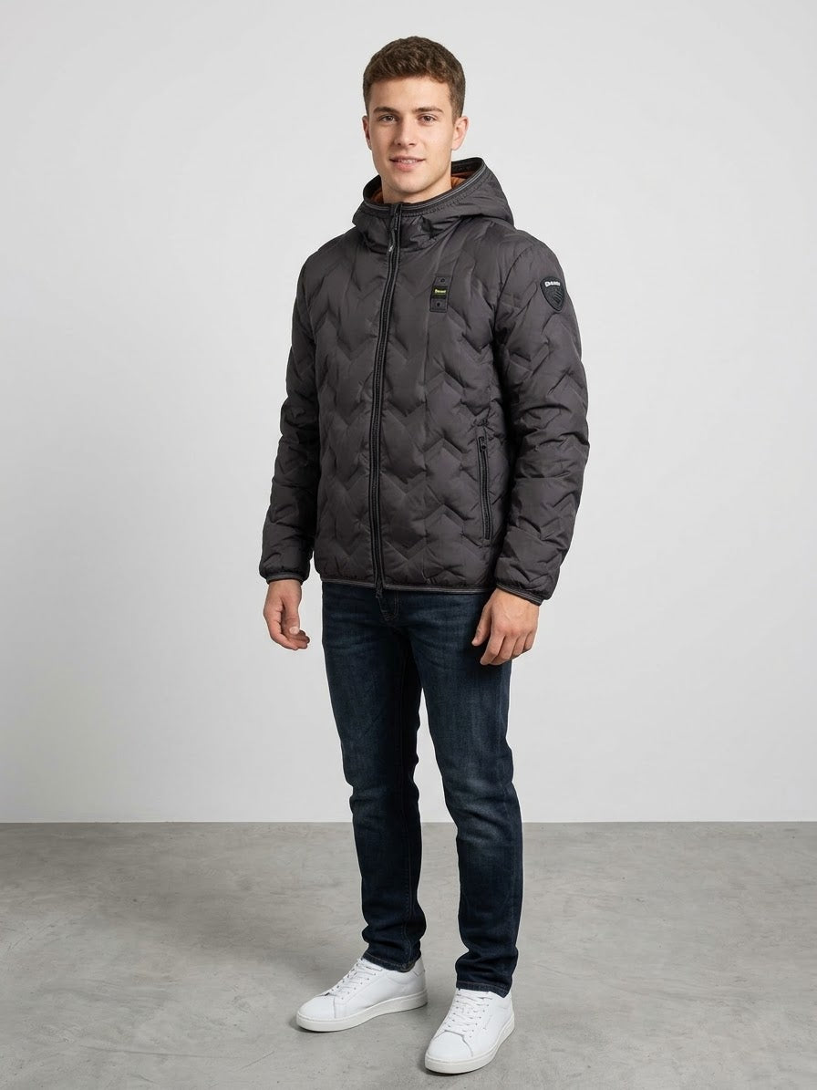 BLAUER Giubbotto Pier Junior Con Cappuccio Bambino Nero