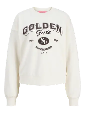 JJXX JXMERLE SPRING FELPA GIROCOLLO IN COTONE GARZATO