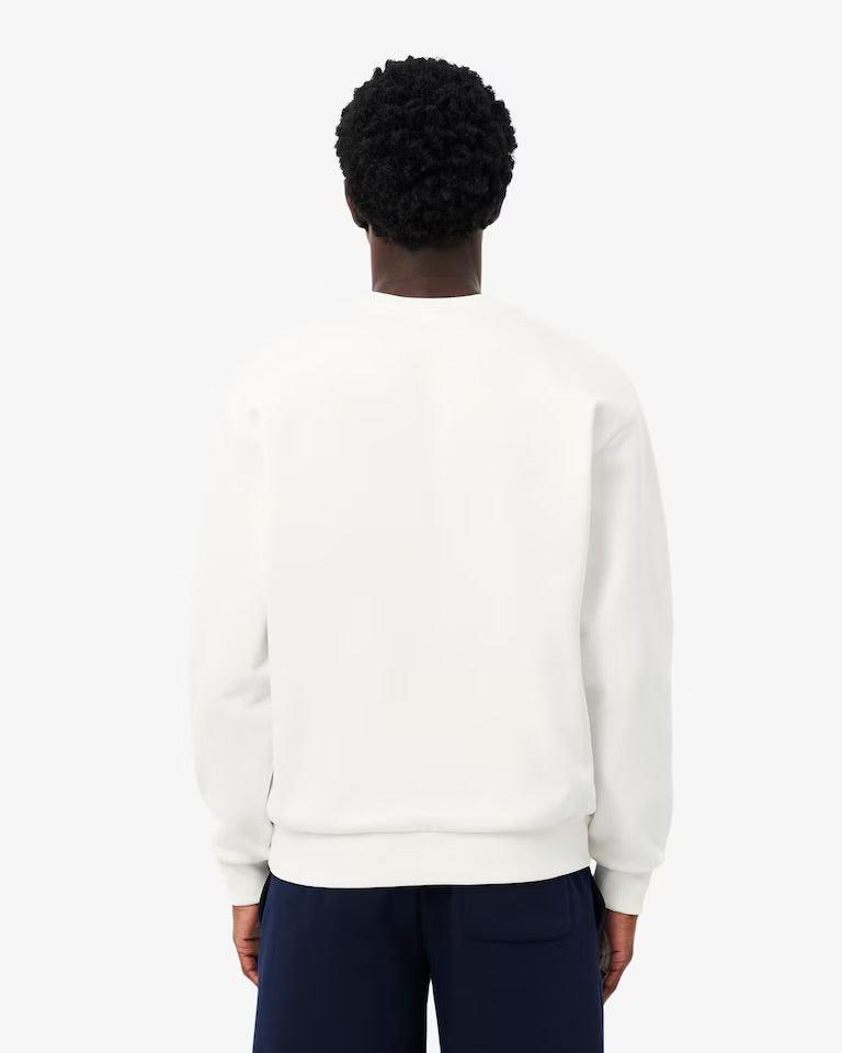 LACOSTE Felpa In Cotone Girocollo Bianca 26/27