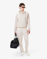 LACOSTE Tuta  Monogram Con Zip Beige Chiaro