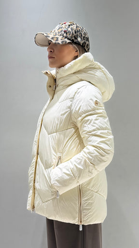 CONTE OF FLORENCE DONNA GIUBBOTTO FASCIATO CORTO PANNA