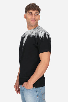 COUNTY OF MILAN T-Shirt Nera Marcelo Burlon Ali Graffito Bianco