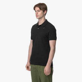 K-WAY Polo Amede Pique Logo Tono Su Tono Nera