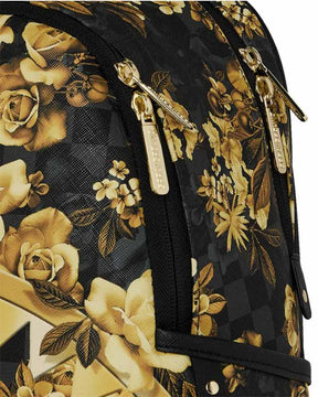 SPRAYGROUND Zainetto GOLD FLORAL REMIX SAVAGE Nero/Oro