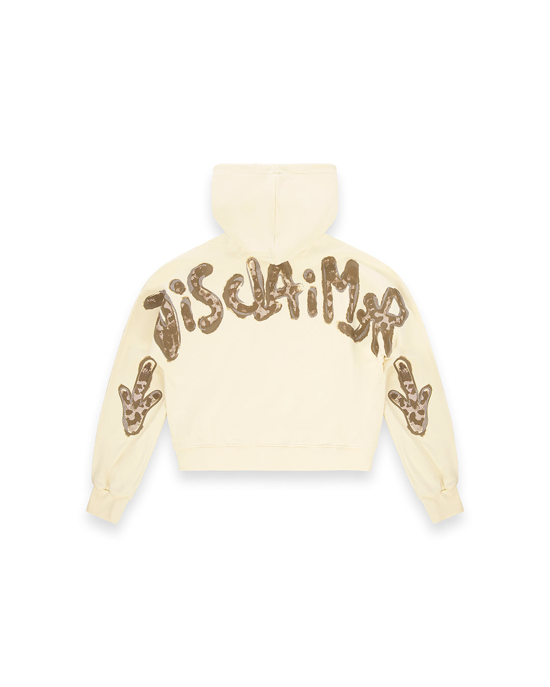DISCLAIMER FELPA BEIGE CON CAPPUCCIO DONNA