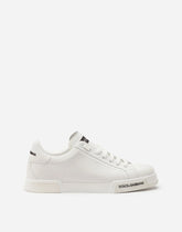 DOLCE&GABBANA Sneakers Bianca In Pelle Linea PORTOFINO in vitello nappato Bianca