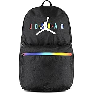 JORDAN Zaino Logo Colorato Nero