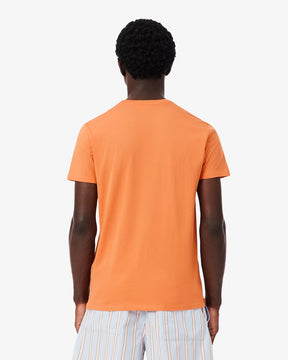 LACOSTE T-Shirt Basic In Cotone Pima Arancione