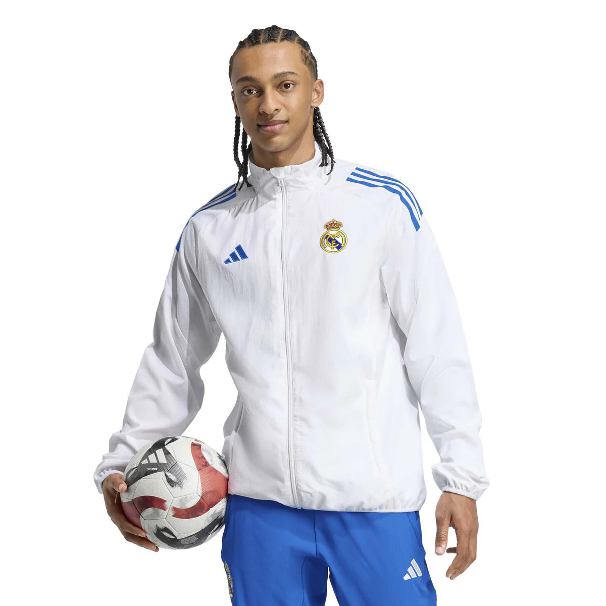 ADIDAS Tuta Real Madrid Leggera In Microfibra Bianca