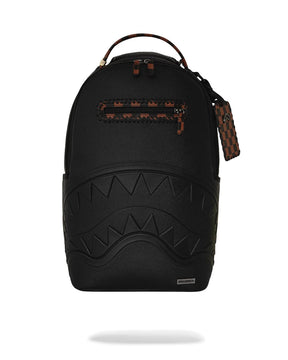 SPRAYGROUND Zaino In Pelle Checkpoint Royale Nero/Marrone