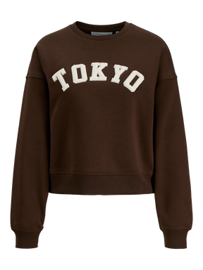 JJXX Jxtantum Terry Patch Felpa Girocollo Marrone donna AW26