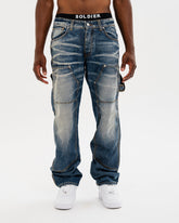 SOLDIER Jeans Baggy Carpenter Made in Italy Blu Chiaro