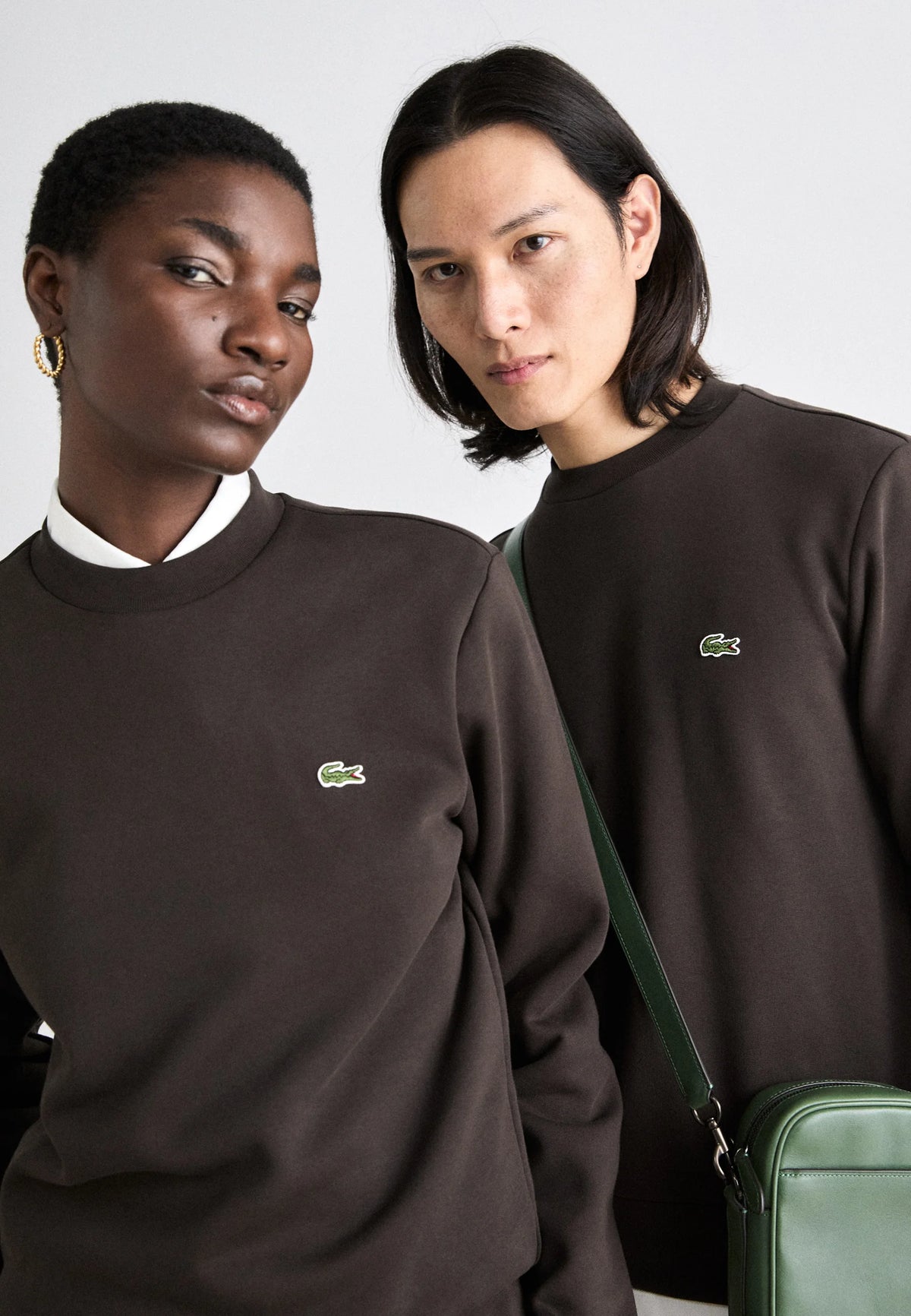 LACOSTE Maglioncino Basic Misto Lana Marrone