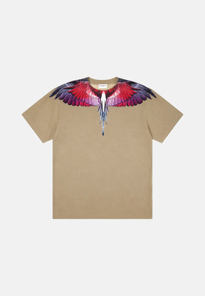 COUNTY OF MILAN T-Shirt Beige Marcelo Burlon Ali Rosse