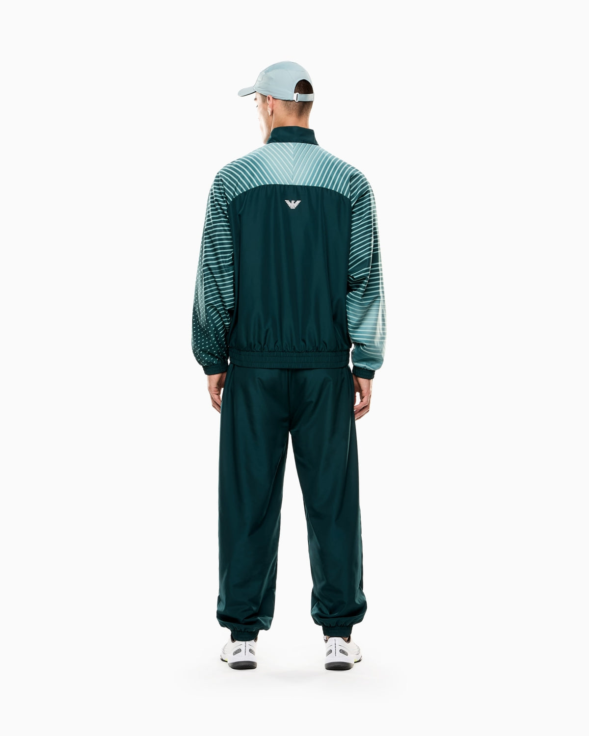 EMPORIO ARMANI Tuta Leggera In Microfibra Con Zip Verde 25/26