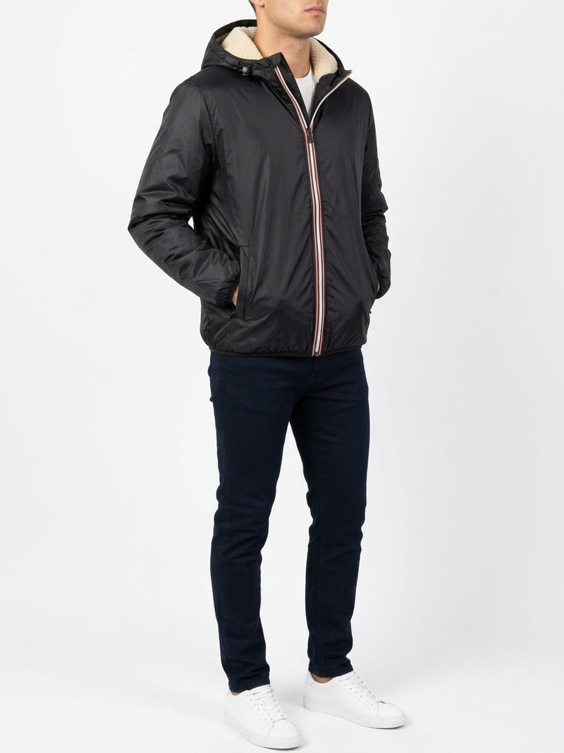 TREZ Giubbotto Invernale Nylon Con Pelliccia Interna Gullit 2007 Nero