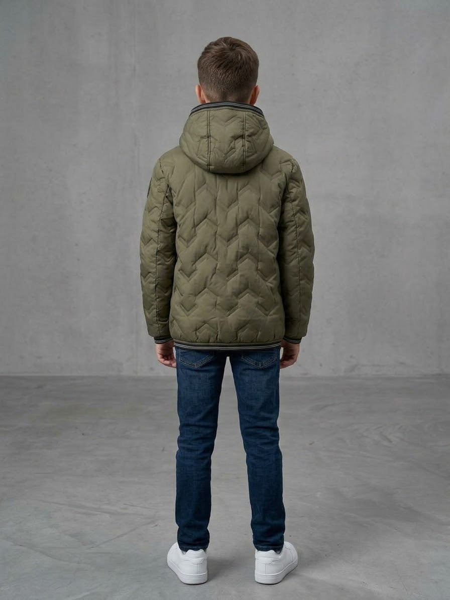 BLAUER Giubbotto Pier Junior Con Cappuccio Bambino Verde
