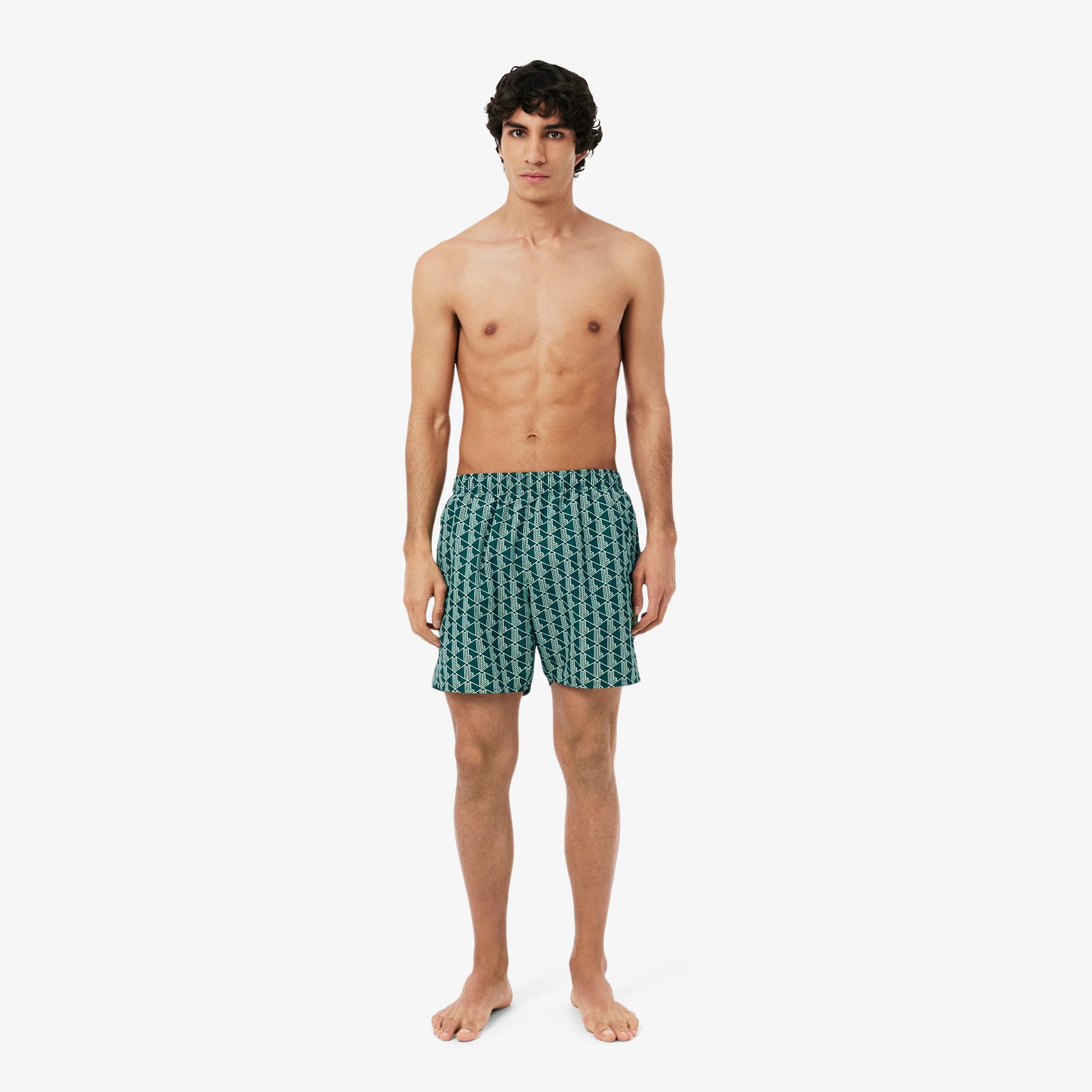 LACOSTE Costume Monogram Verde Petrolio