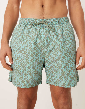 Calvin Klein Costume Da Bagno Logato Verde Acqua