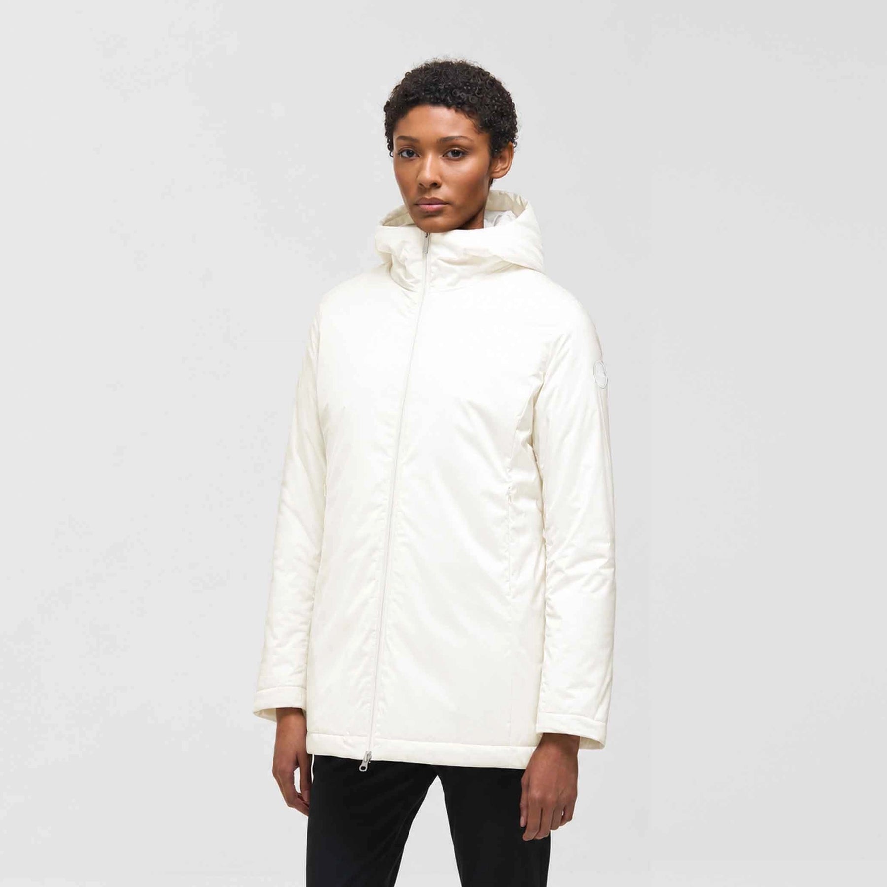 COLMAR Giacca Donna Lunga Impermeabile Con Cappuccio Bianco 26/27