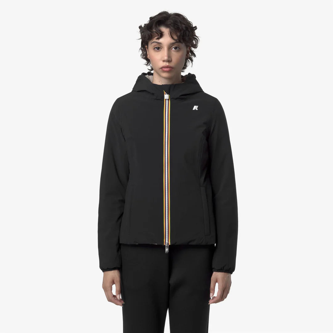 K-WAY DONNA GIUBBOTTO LYLY WARM DOUBLE FACE NERO-BEIGE 25/26