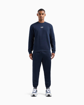 EMPORIO ARMANI Tuta Felpata Girocollo Blu