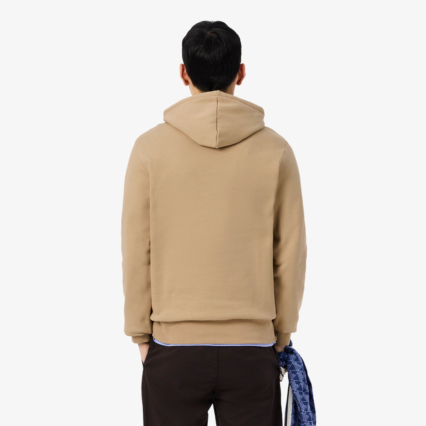 LACOSTE Felpa Con Cappuccio Felpata Basic Beige Scuro