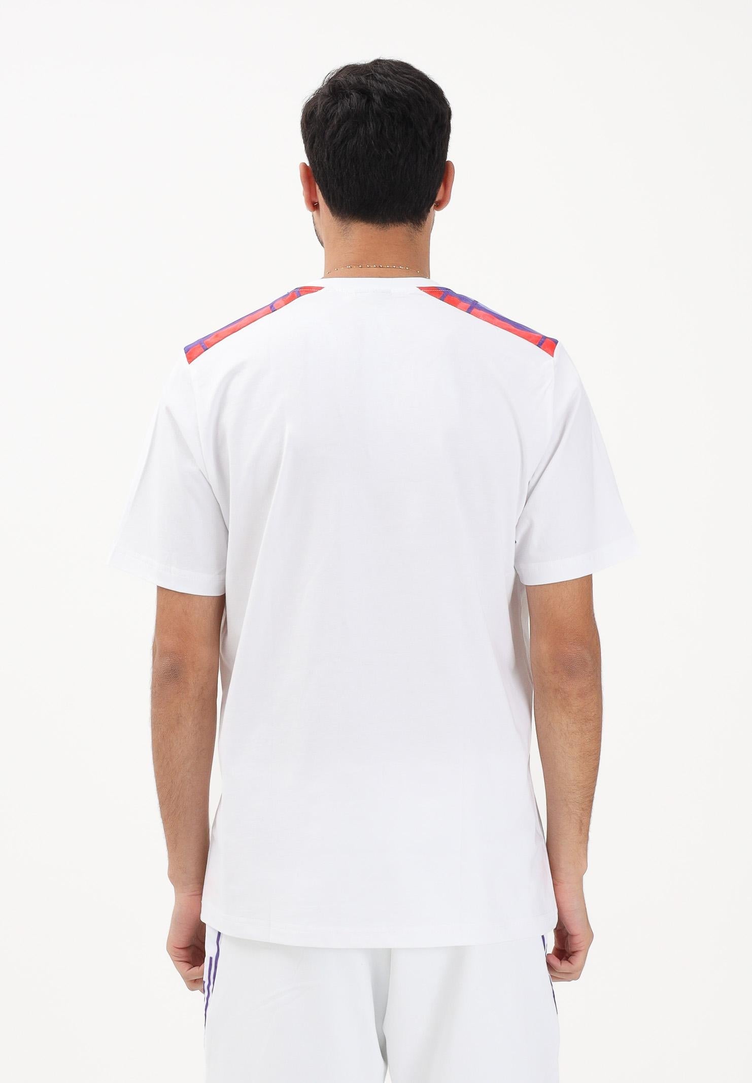 Australian Completino T-Shirt e Pantaloncino Uomo Bianco Dettagli Blu Arancio