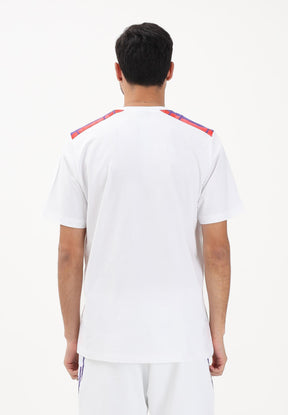 Australian Completino T-Shirt e Pantaloncino Uomo Bianco Dettagli Blu Arancio