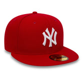 NEW ERA Cappello con visiera 59 FIFTY Fitted New York Yankees Rosso Con Logo Ricamato