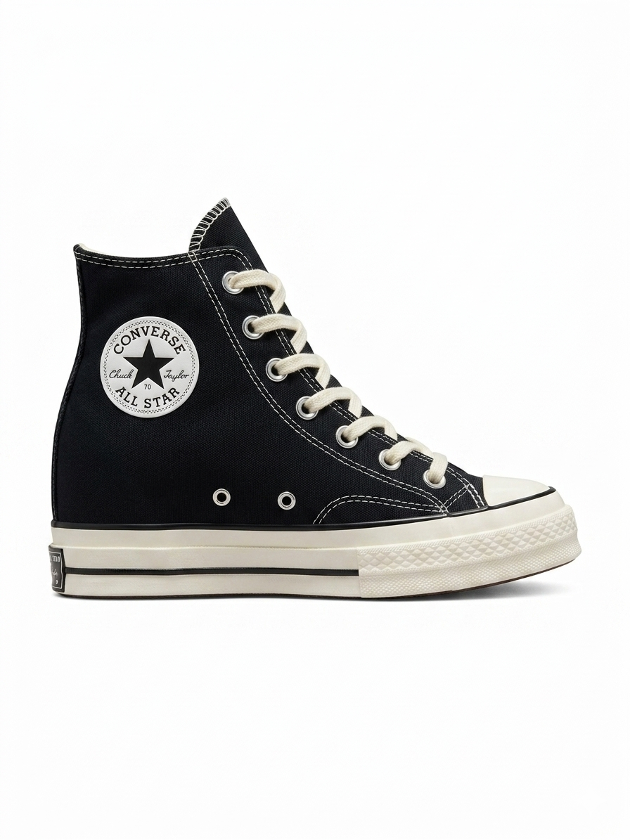 CONVERSE Scarpa In Tela Chuck 70 Wedge High Nera/Bianca