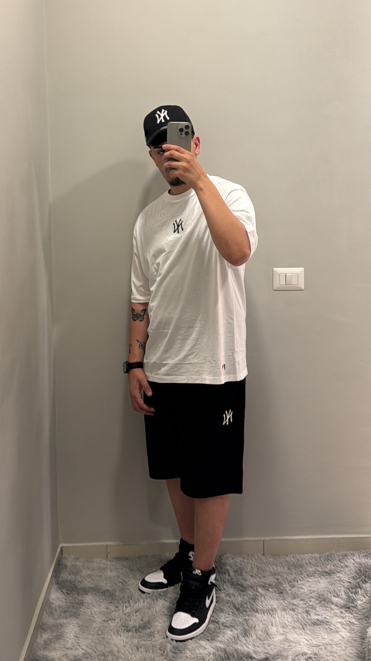 NEW ERA Completino NY In Cotone Bianco e Nero