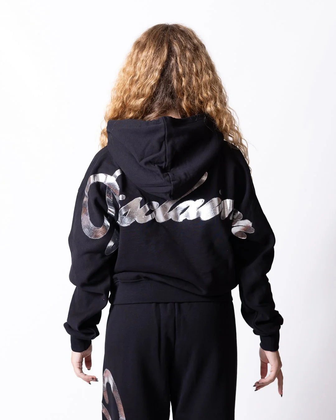 DISCLAIMER Felpa Con Cappuccio Donna Nero/Argento