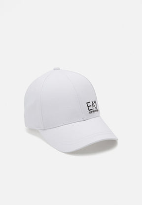EA7 Cappello Bianco/Nero Visiera Curva